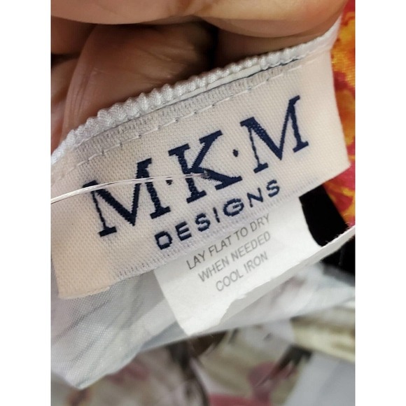 M.K.M Designs Women's Multicolor Polyester Halter Neck Sleeveless Top Blouse M - Picture 8 of 9